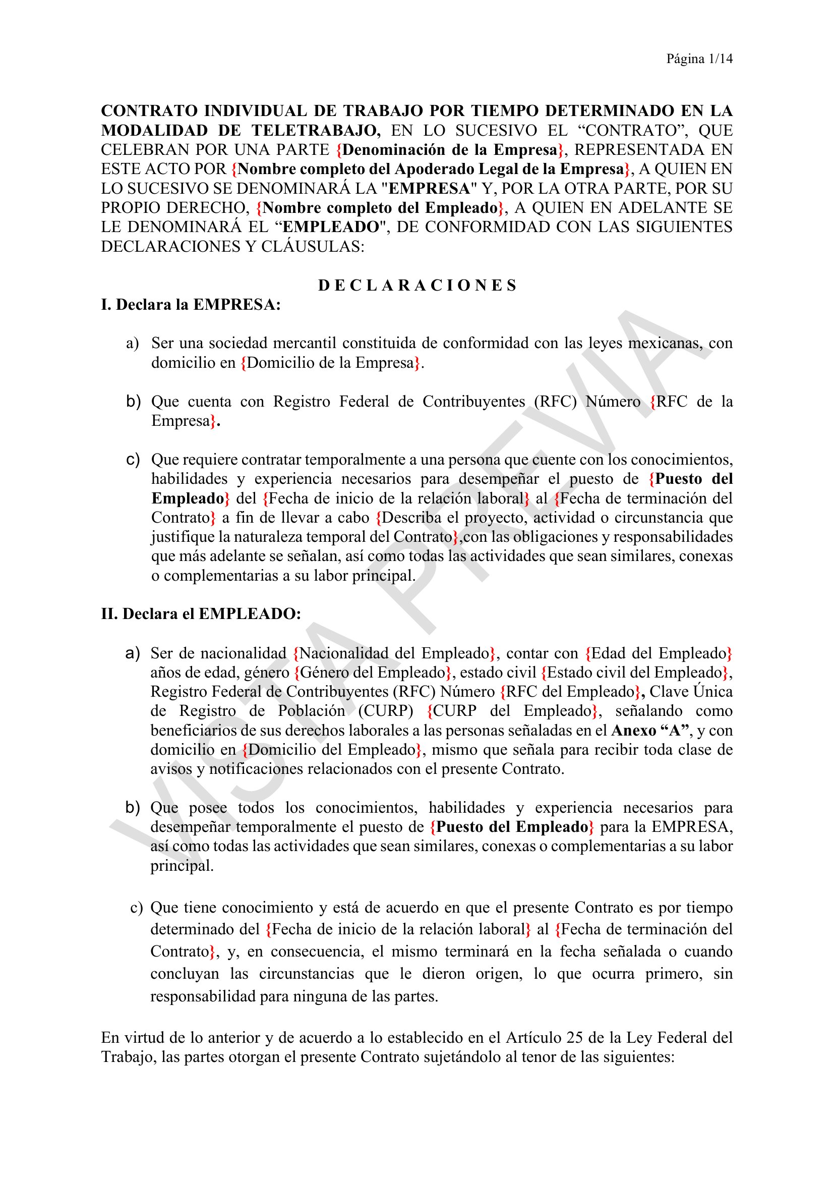 Contrato_Laboral_Tiempo_Determinado_para_Home_Office_┬á-_Patr├│n_es_persona_moral_-_VISTA_PREVIA_(pag_1,_2,_11,_12,_13_y_14)_page_1